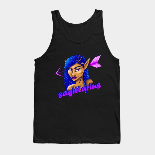 Sagittarius Tank Top by PointNWink Productions